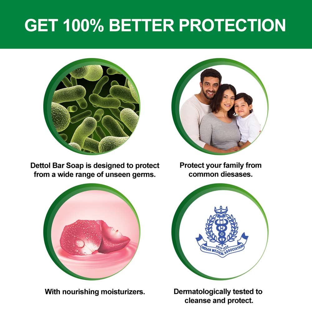 Dettol skincare soap in bathroom setting evoking daily refreshment and cleanliness