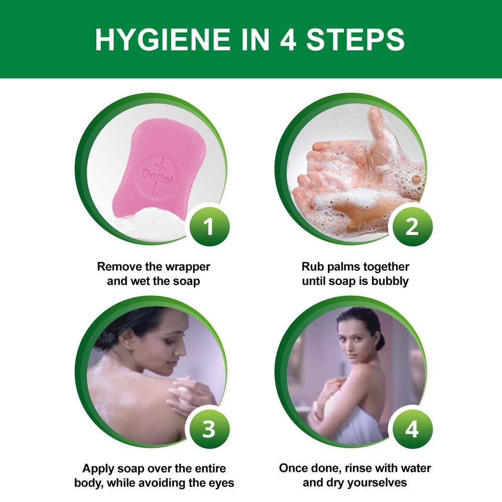 Dettol three piece soap for morning routine offering reliable cleansing moments