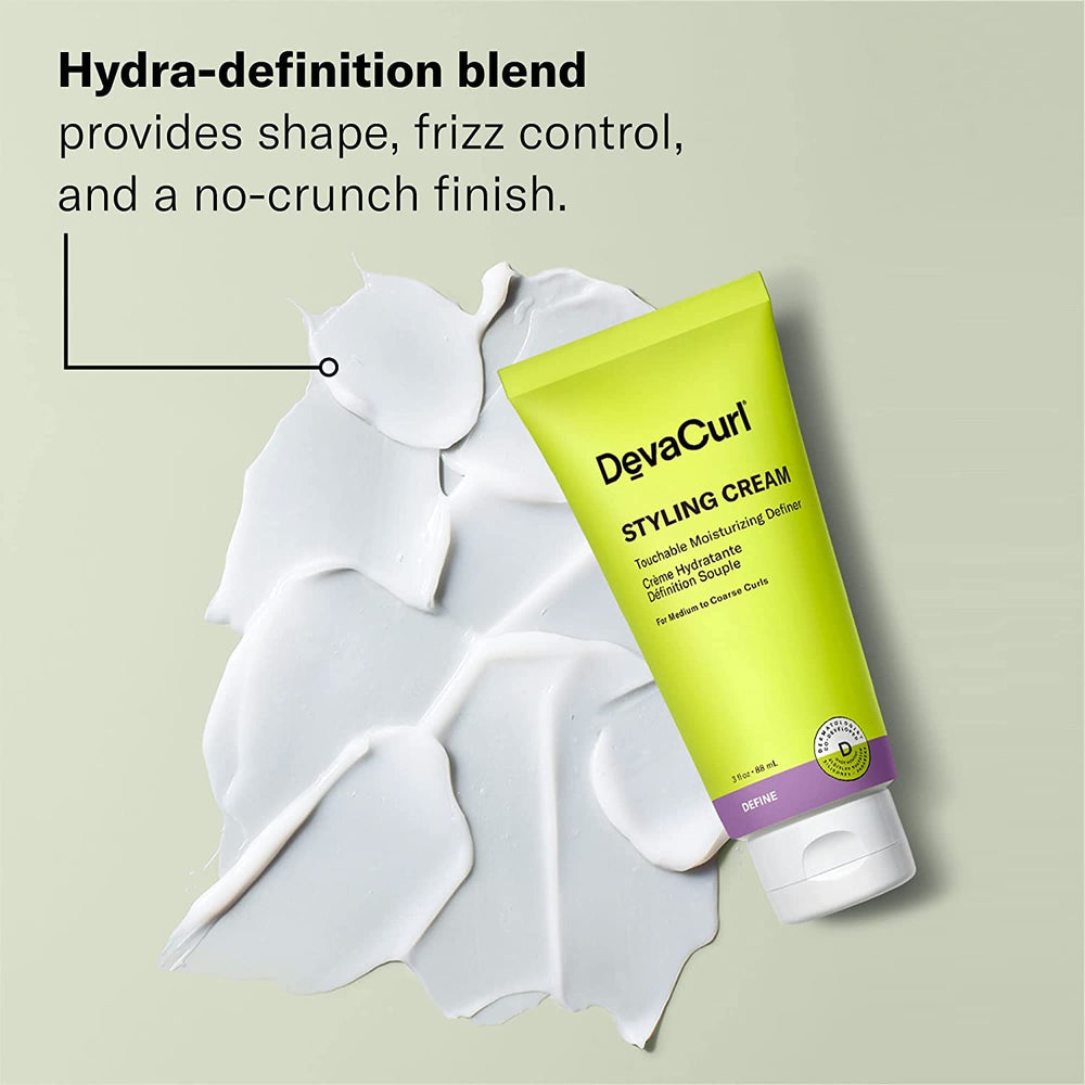 DevaCurl Hydra-definition blend keeps curls shiny and moisturized.