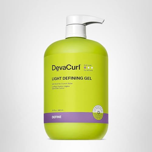 User applying DevaCurl gel during an air-drying routine.