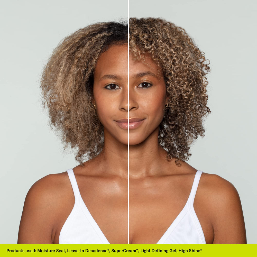 Humidity-ready DevaCurl gel controls frizz with smooth texture.