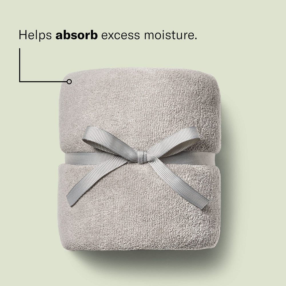 Close-up of DevaCurl microfiber texture for frizz reduction