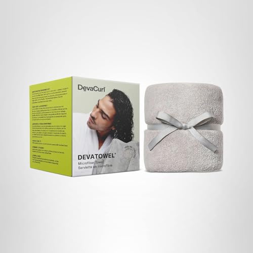 DevaCurl towel with hanging loop for easy storage