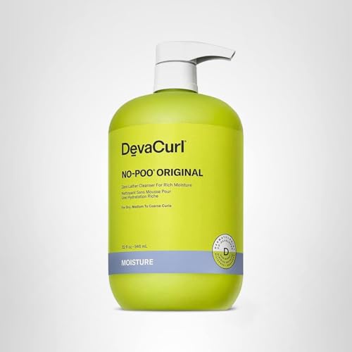 Devacurl No-Poo Original bathroom routine shot for curls during daily care.