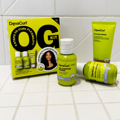DevaCurl OG Kit travel sizes ready for on-the-go curl care