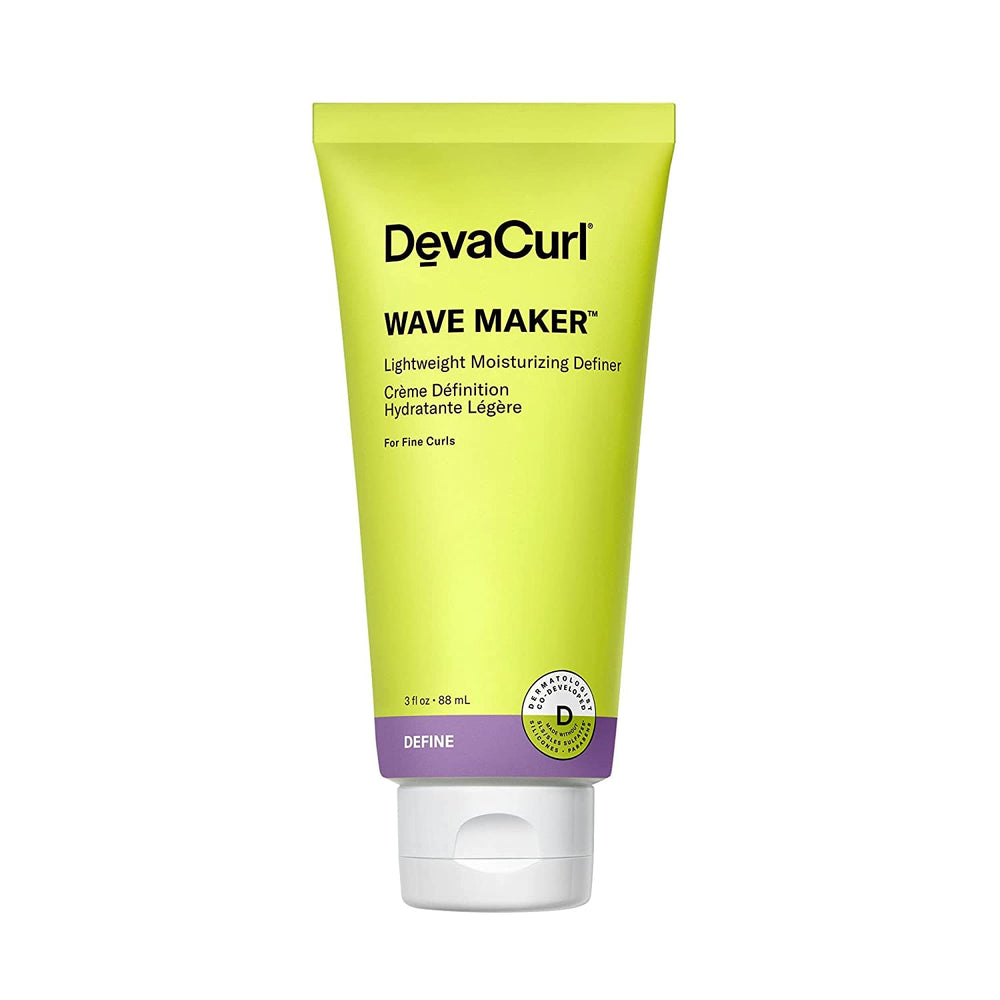 DevaCurl Wave Maker, botella ligera, define rizos y controla el frizz.
