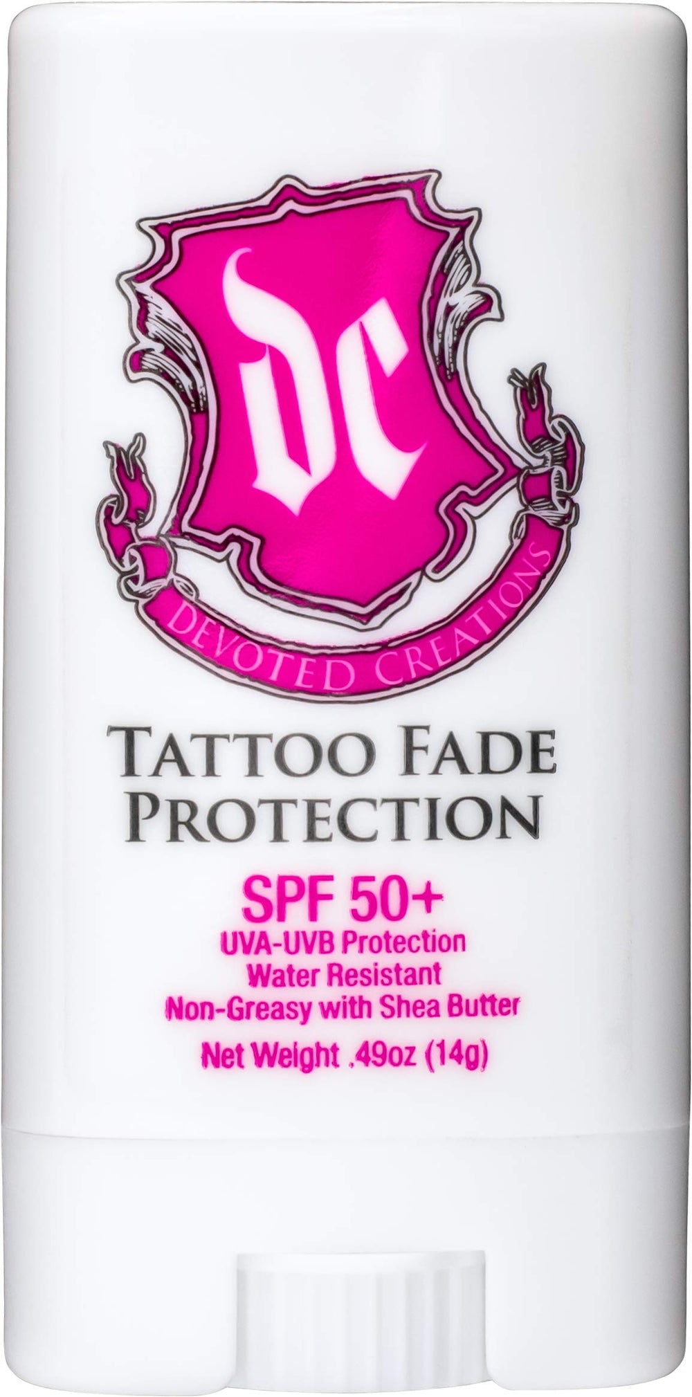 Devoted Creations Barra proteccion de tatuajes con SPF50 para uso diario