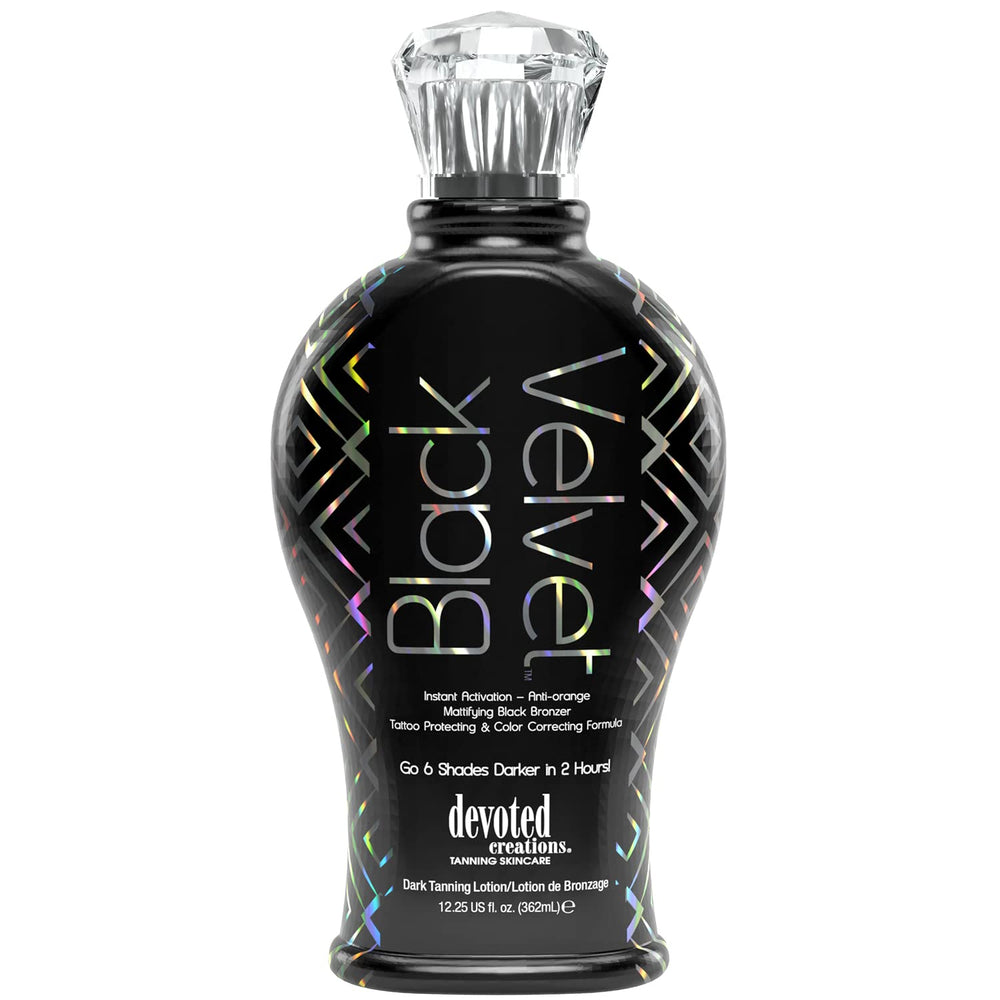 Devoted Creations Black Velvet bottle with instant color and glow