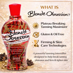 Devoted Creations Blonde Obsession bottle top with easy-grip design for mess-free dispensing.