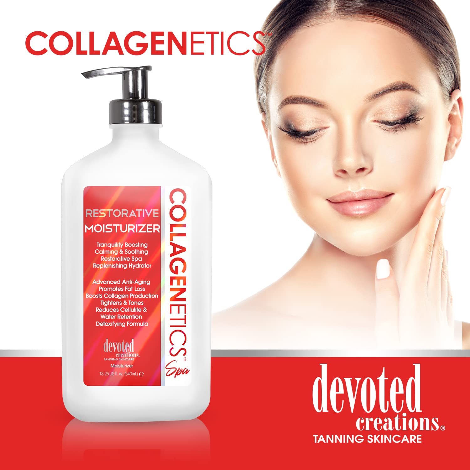 Devoted Creations Collagenetics Spa Restaurador fragancia fresca para experiencia agradable.