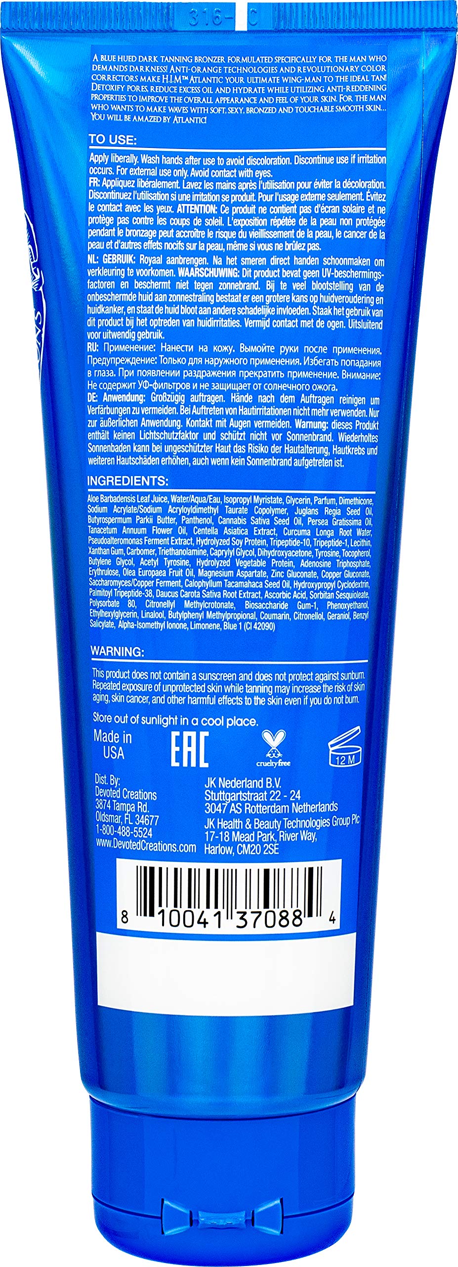 Devoted Creations H.I.M Atlantic: protege tatuajes y realza el bronceado oscuro.
