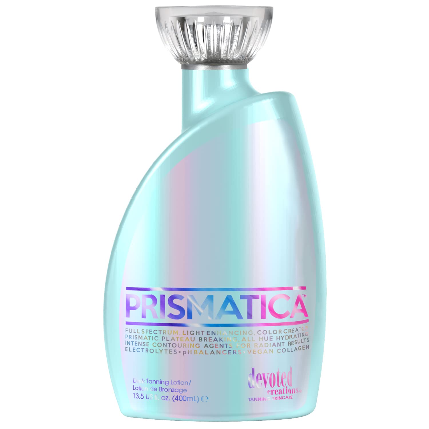 Devoted Creations Prismatica color change under UV light for dynamic tanning cue