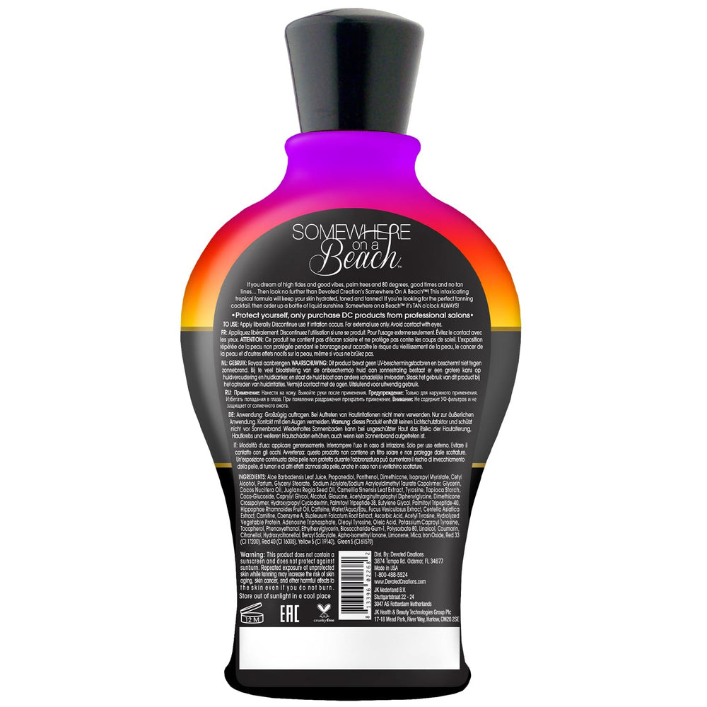 Devoted Creations Somewhere on a Beach tanning lotion application demonstrates smooth, non-sticky formula.
