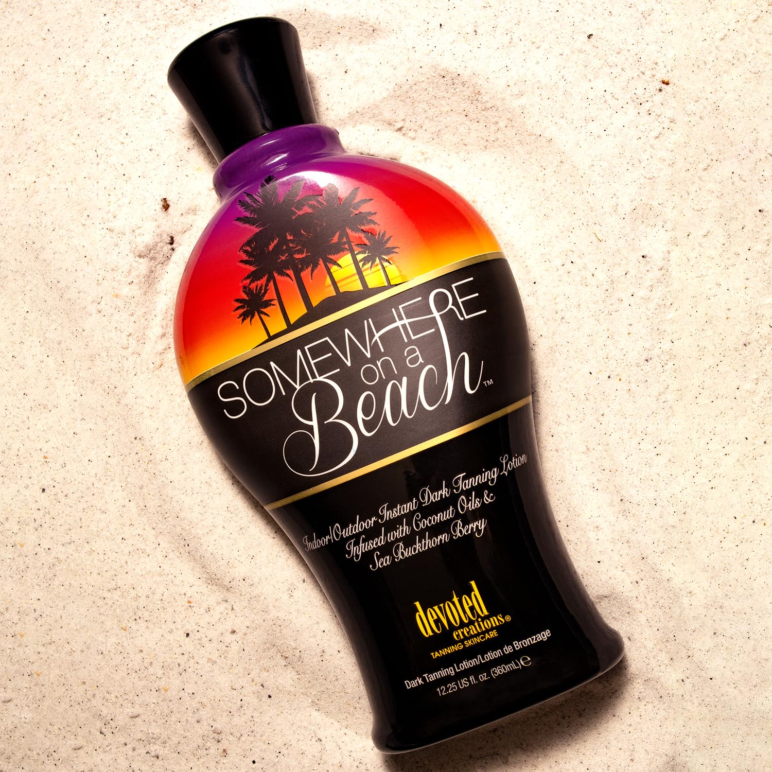 Devoted Creations Somewhere on a Beach tanning lotion beach scene evokes outdoor ritual and aroma.