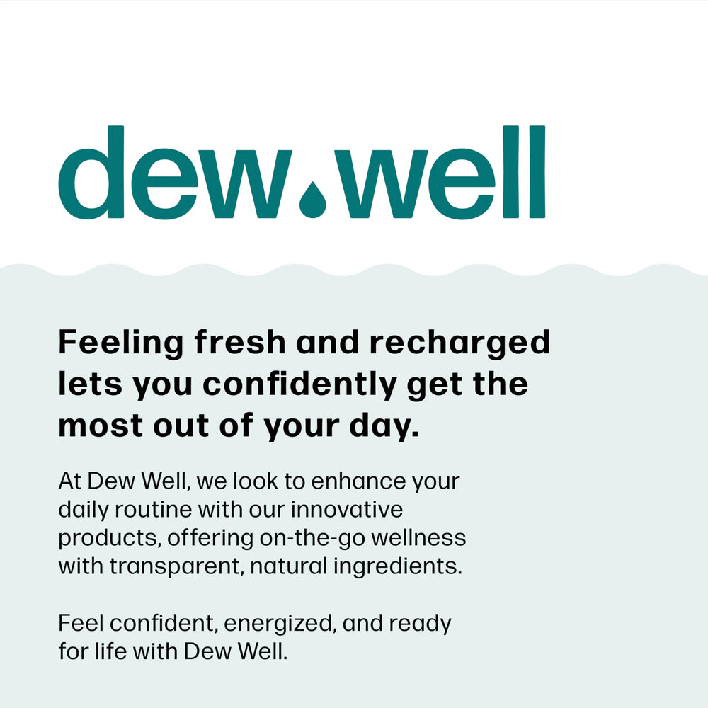 Toallitas Dew Well para viaje en bolso: frescura lista cuando la necesites.
