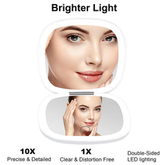 Deweisn mirror with dimmable LEDs for adaptable lighting in any setting.