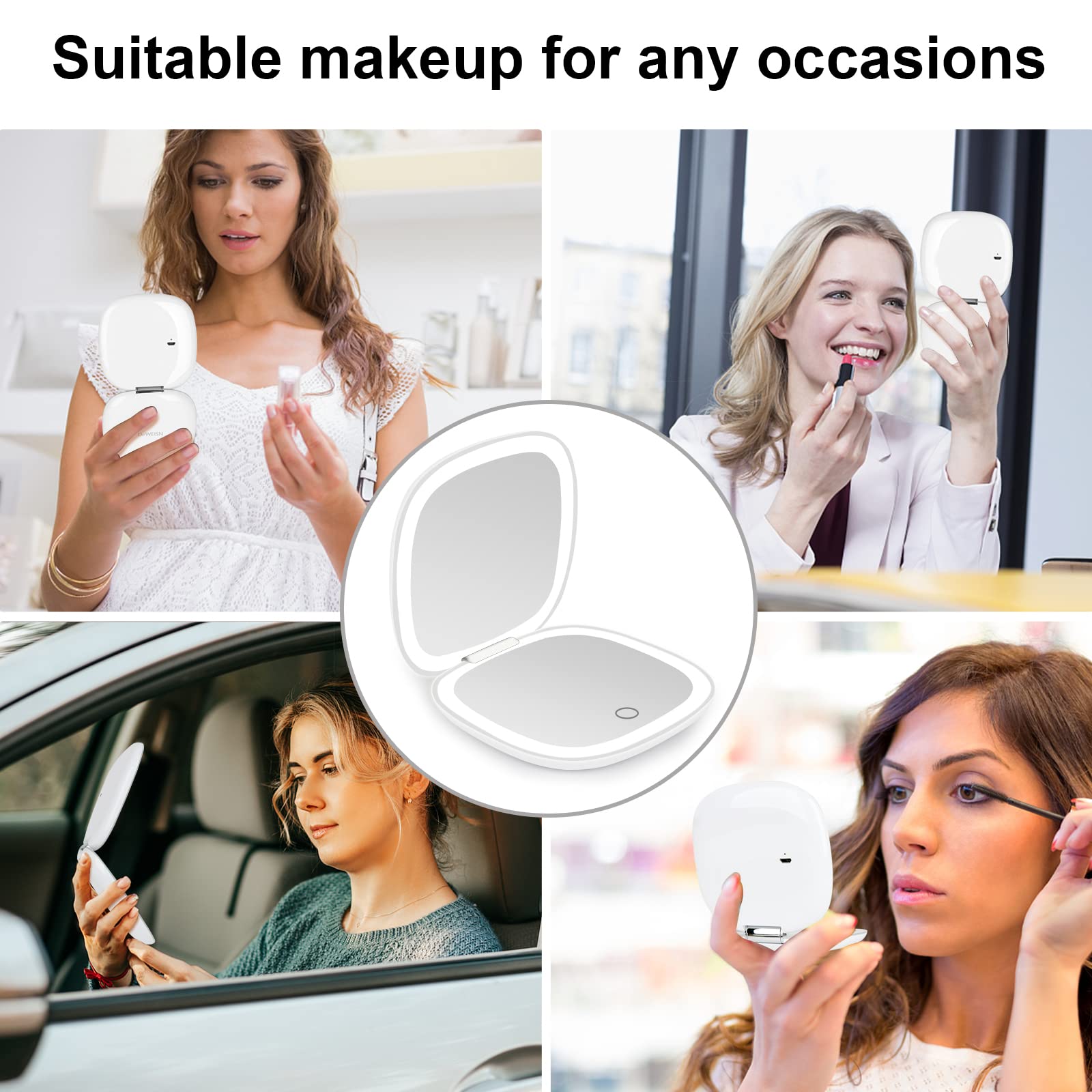 Deweisn compact mirror makes a thoughtful gift with durable build.