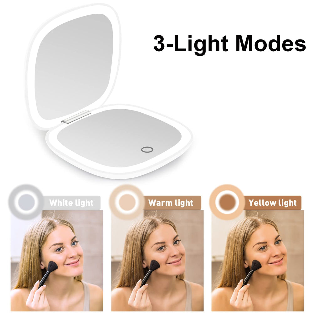 Deweisn USB-charging makeup mirror for on-the-go convenience.