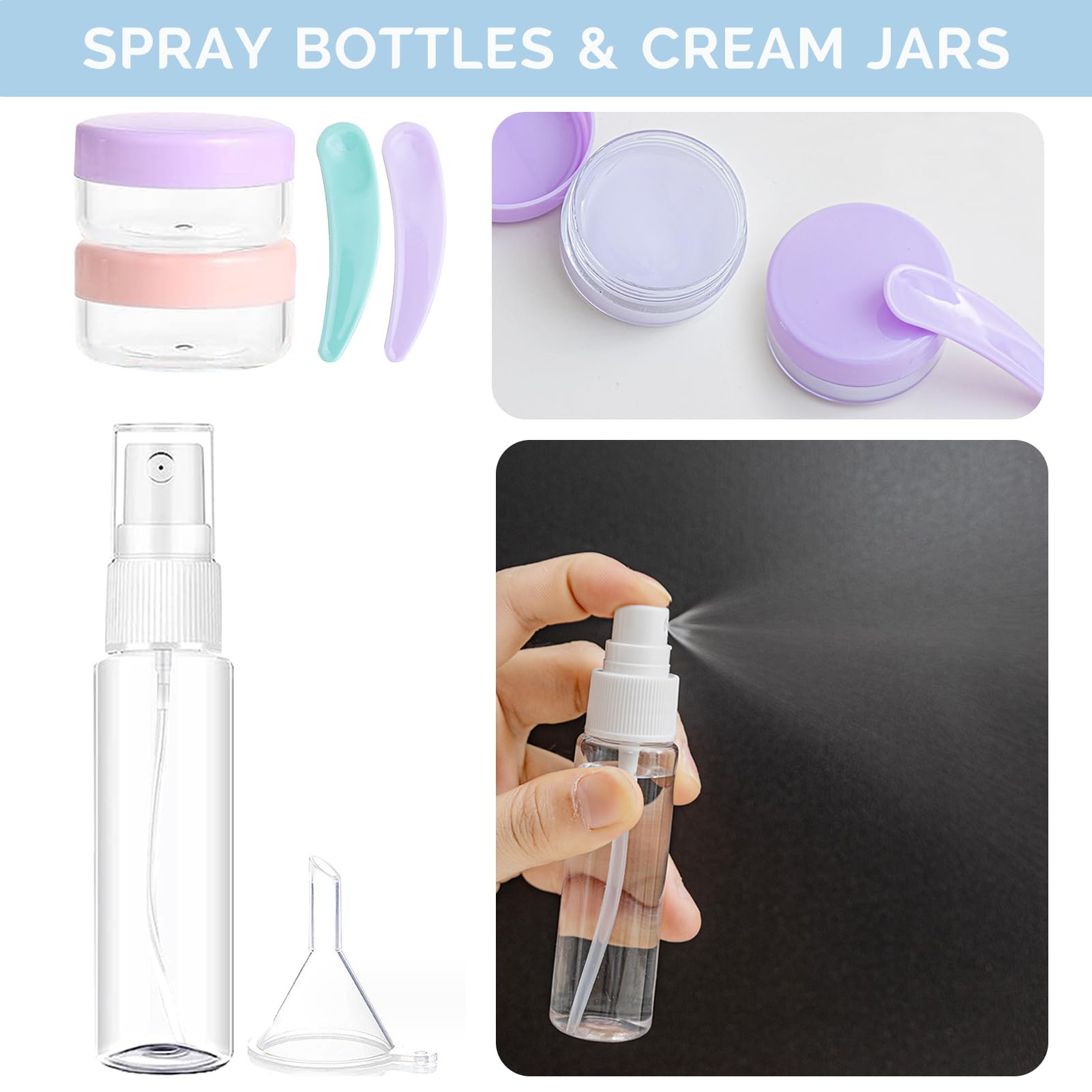 DEWSENSI transparent makeup bag stores all travel essentials