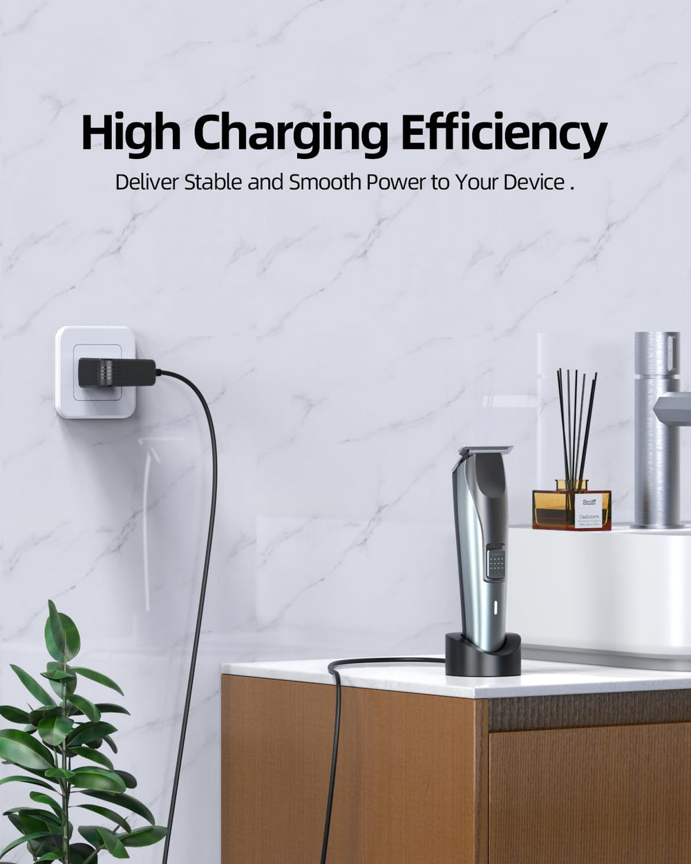 Dexpt 8V power cord 100-240V input supports global charging.