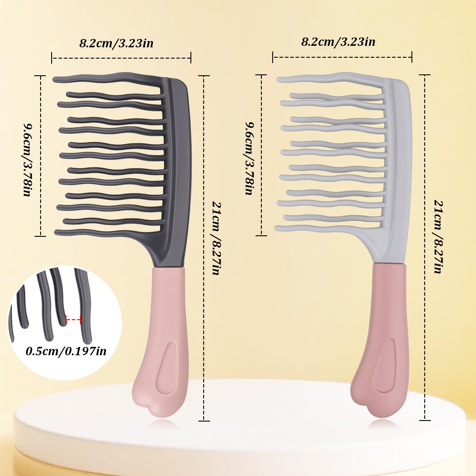 Dexspoeny curly hair detangling with wide-tooth comb for easier styling.