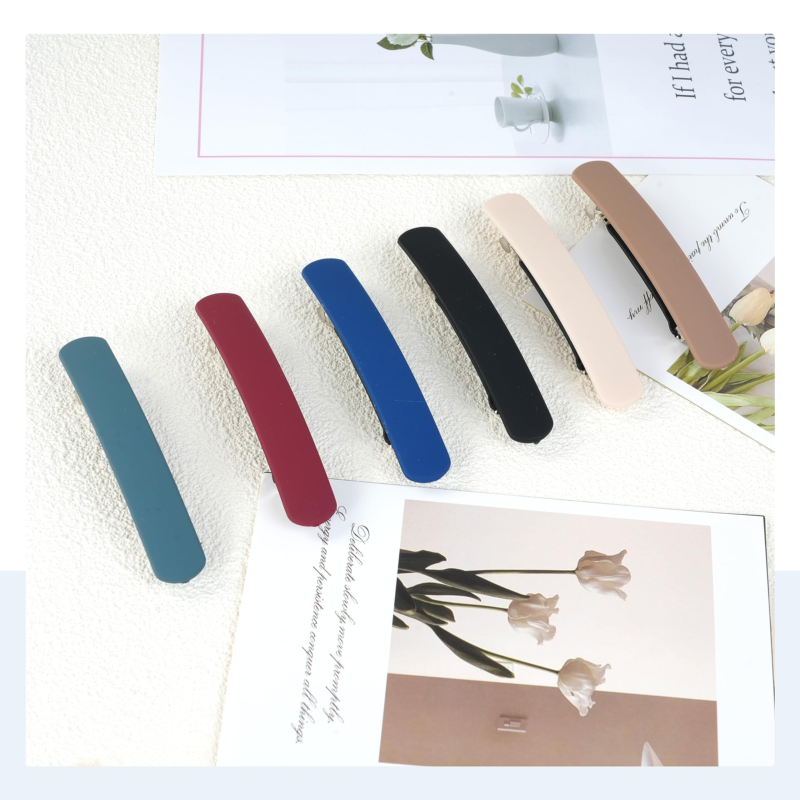 Barreta francesa DF DUALFERV talla grande para cabello medio a grueso.