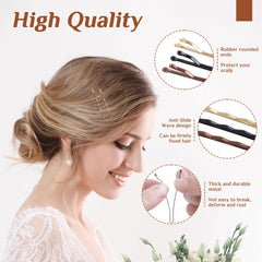 DF DUALFERV round-end pins protect scalp during wear and styling sessions