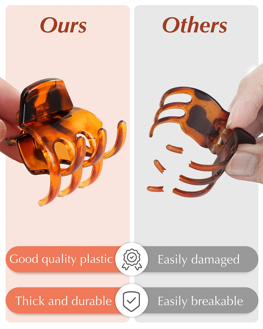 DF DUALFERV clip antideslizante para cabello, mantiene el peinado estable.