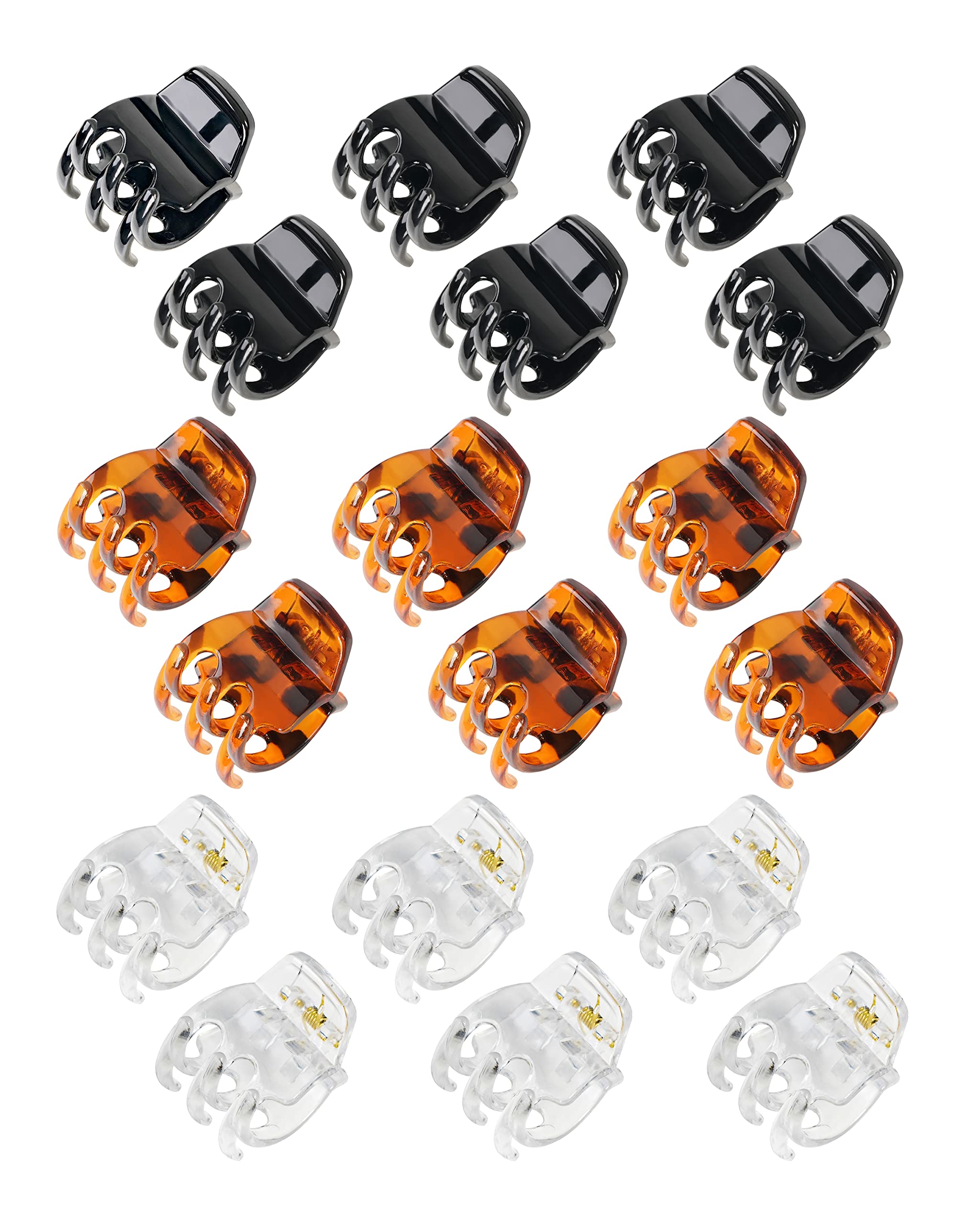 DF DUALFERV pinzas para cabello mediano, 18 piezas, opción versátil para peinados.