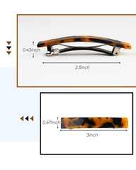 DF DUALFERV prendedor acetato tortuga Detalle de textura y acabado suave