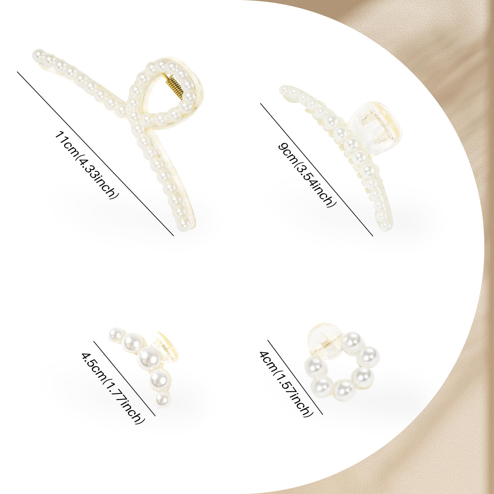 DF DUALFERV prendedor de pelo con perlas para bodas, complemento elegante.