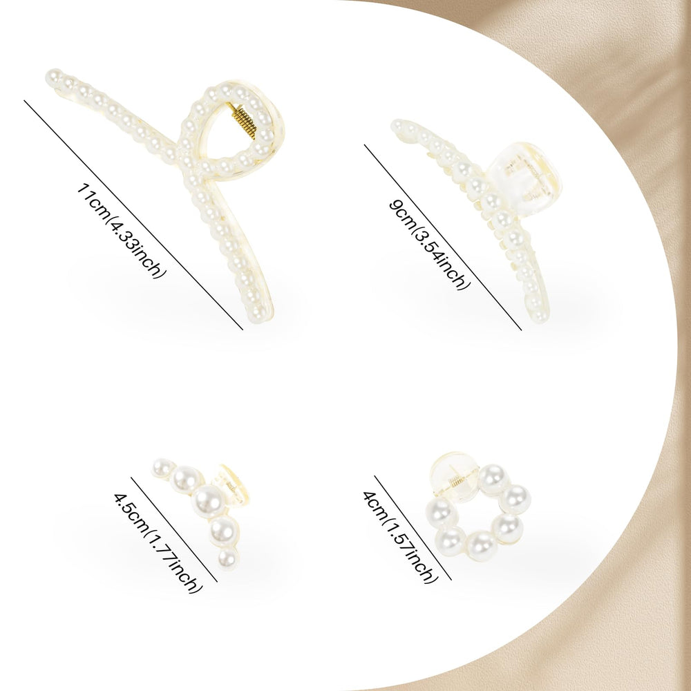 DF DUALFERV prendedor de pelo con perlas para bodas, complemento elegante.