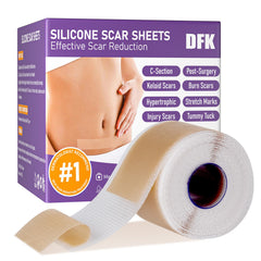 DFK silicone scar sheets packaging shows size and ease of selection
