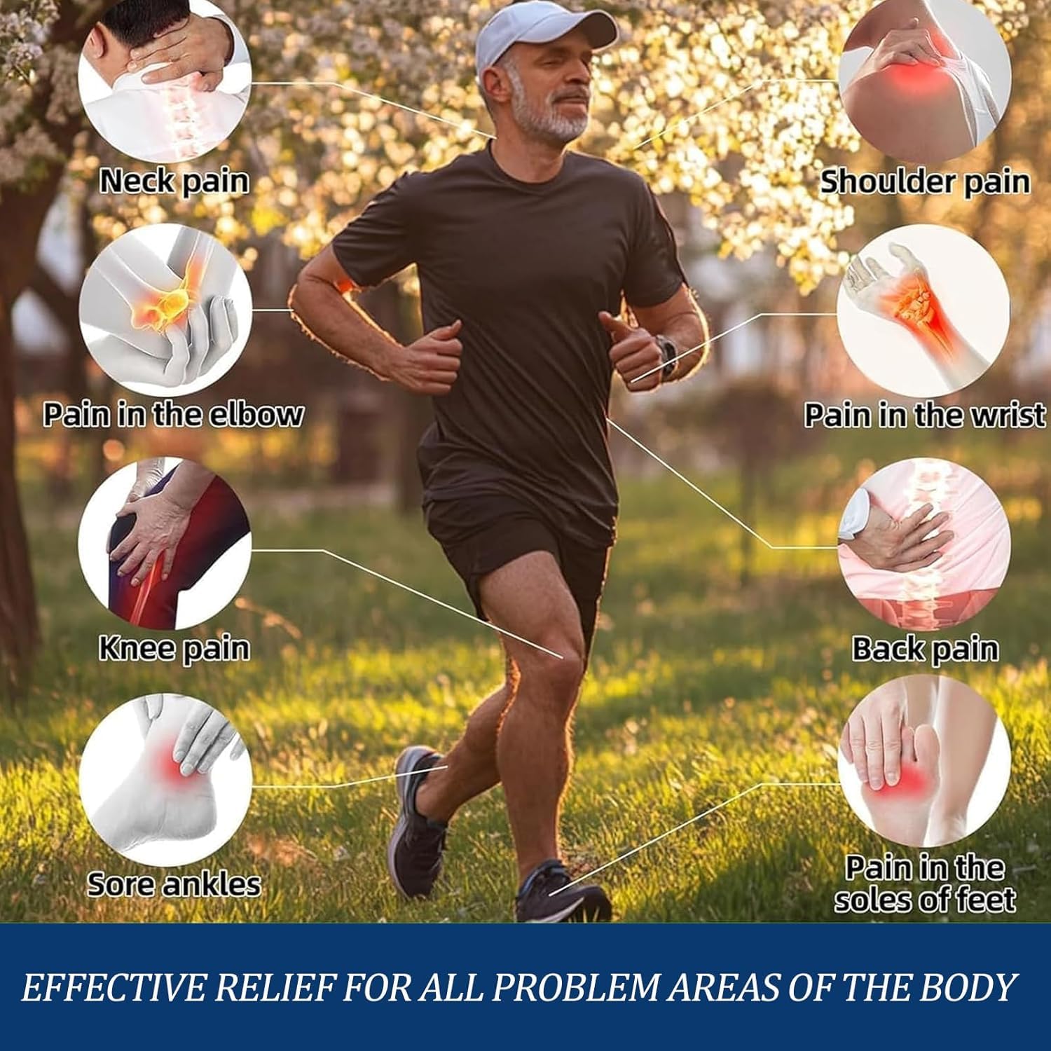 Capsacare para músculos en piernas, sensación calmante y nutrición cutánea.