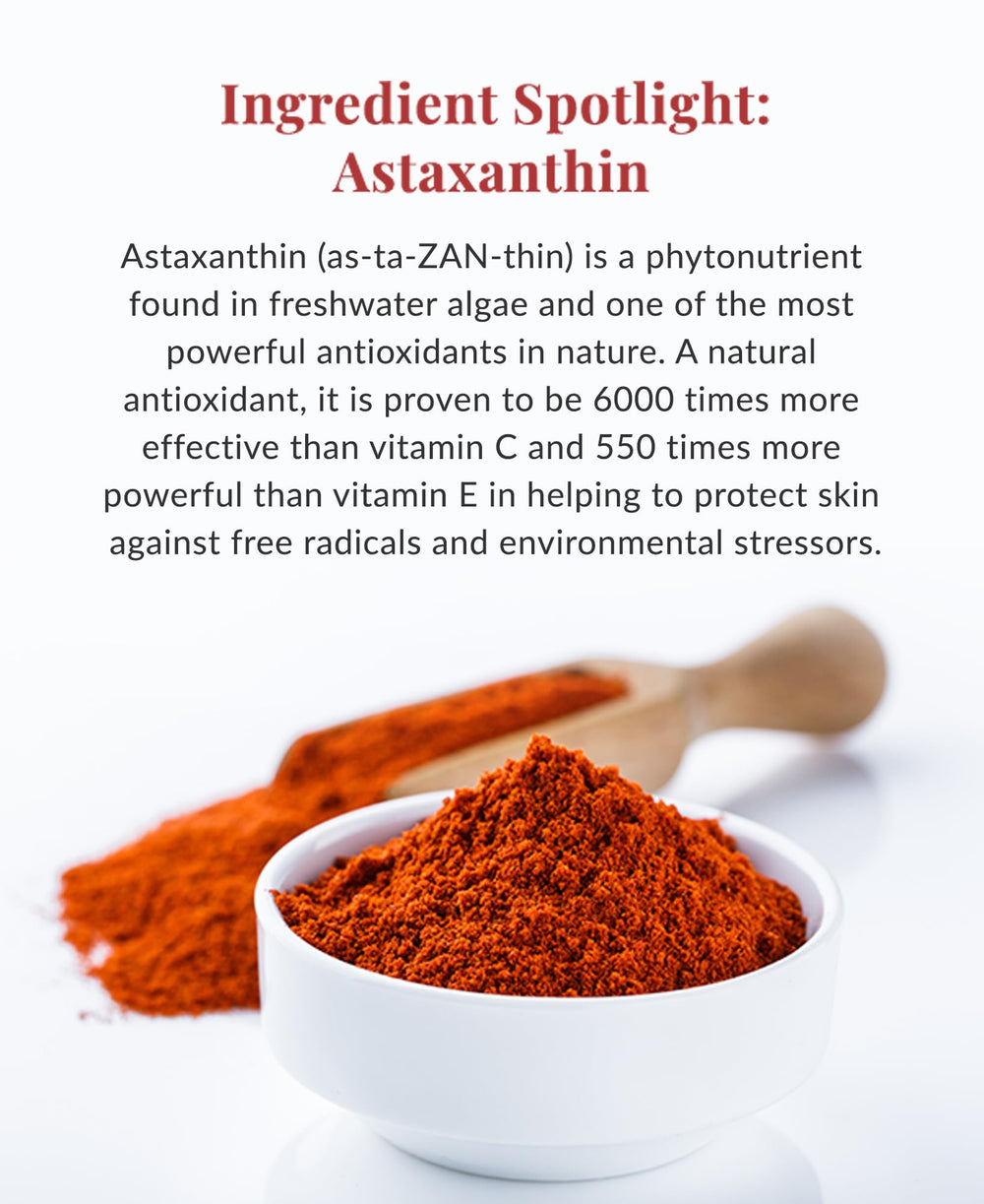 DHC ingredients panel features astaxanthin, royal jelly, and hydrolyzed collagen