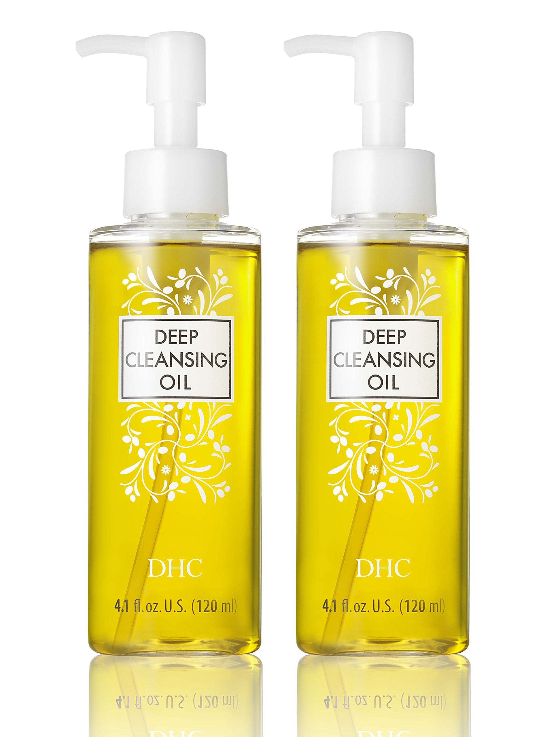DHC Deep Cleansing Oil bottle with golden oil for makeup removal