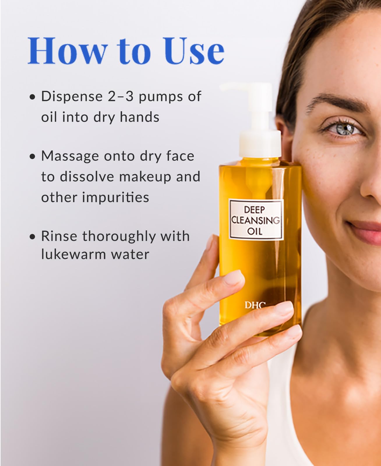 DHC Deep Cleansing Oil rinse removes oil without residue