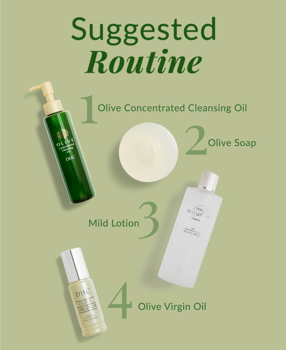 DHC Olive Cleansing Oil fragrance-free formula ideal for sensitive skin