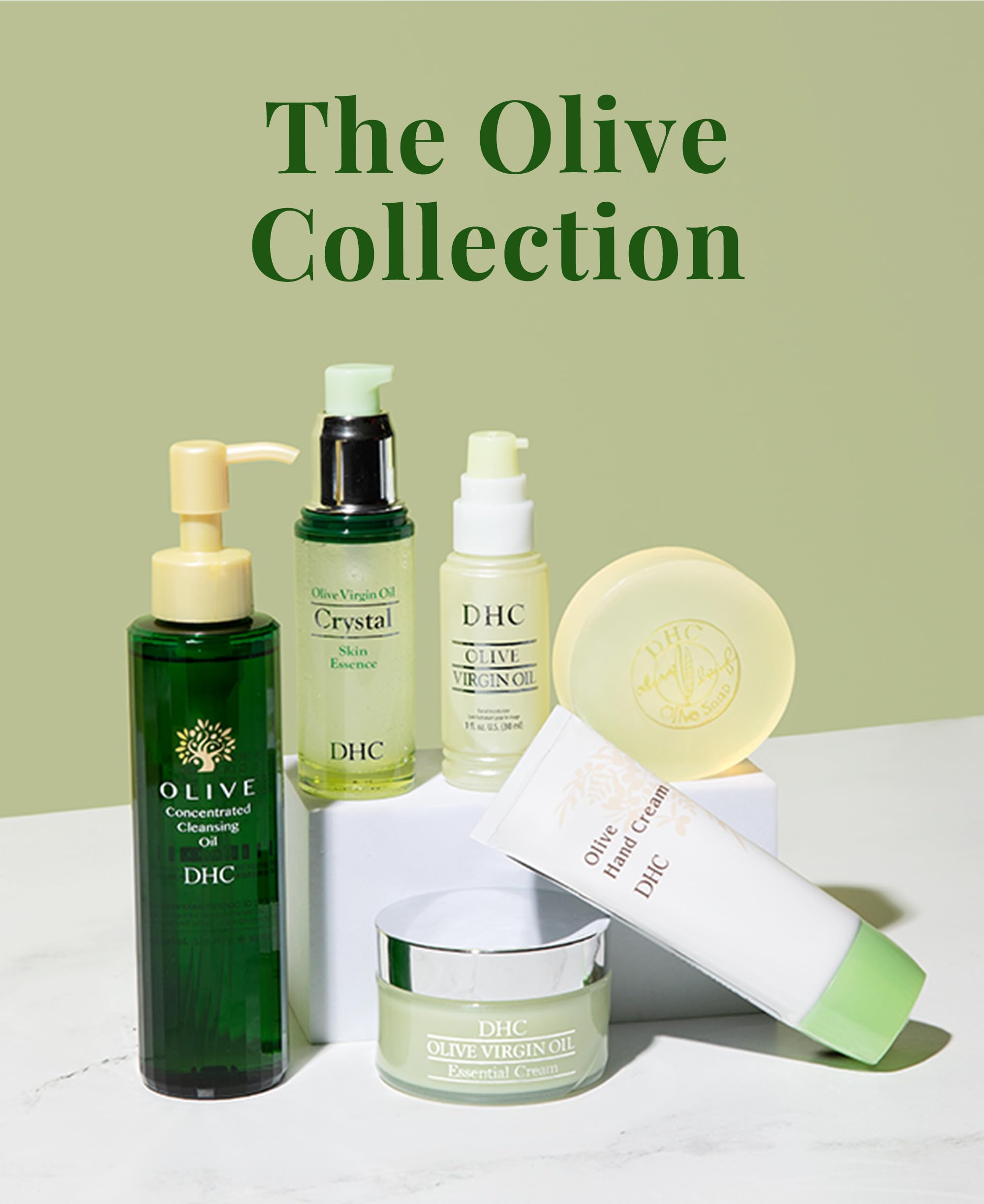 Fragrance-free label on DHC Olive Virgin Oil Essential Cream for sensitive skin.