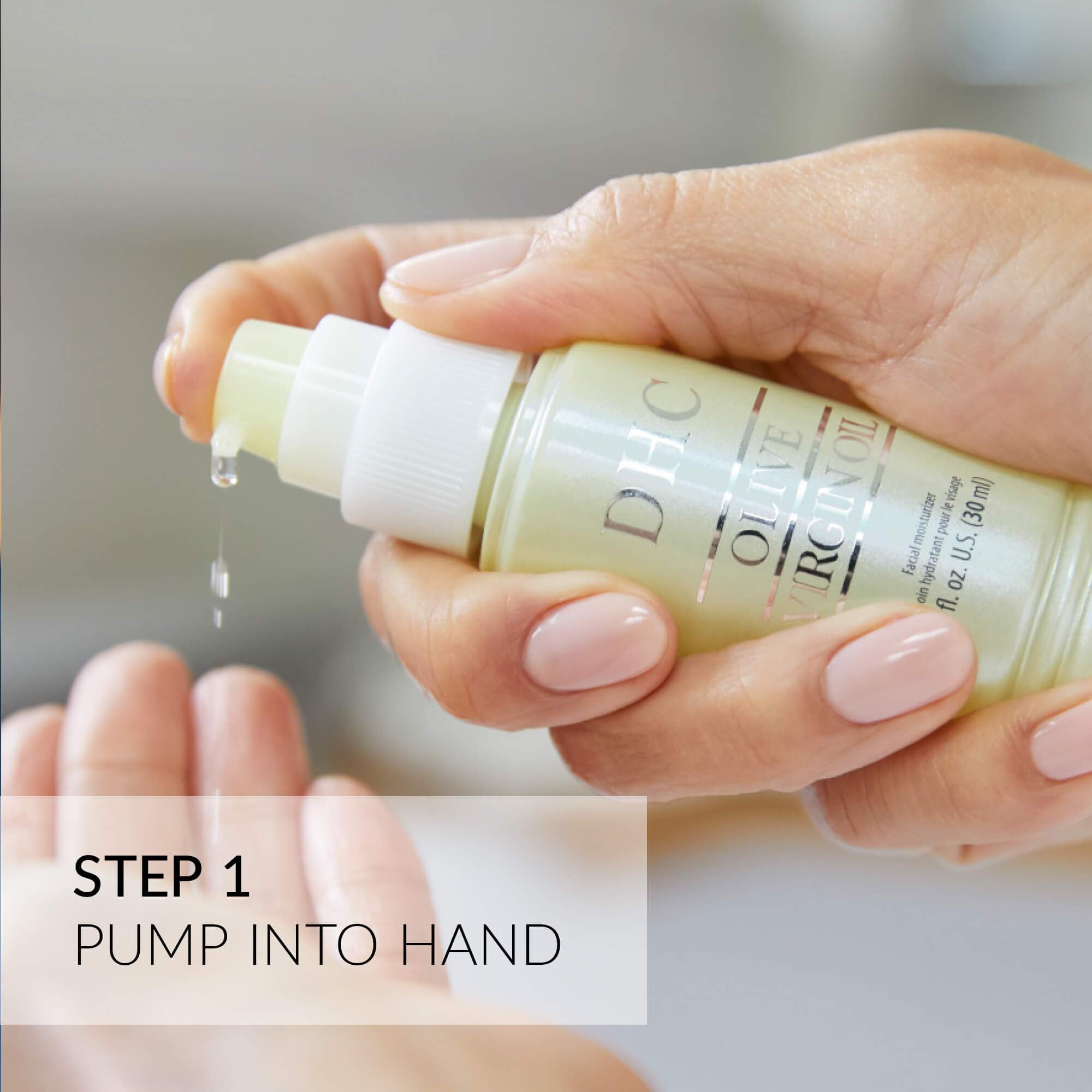 DHC Olive Virgin Oil on cuticles provides moisturized, nourished nails.