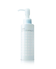 DHC Pore Cleansing Oil bottle closeup shows gentle cleansing for clear pores.