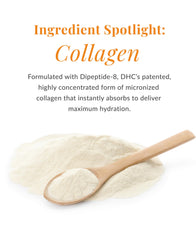 DHC Super Collagen Cream application scene emphasizing fragrance-free formula.