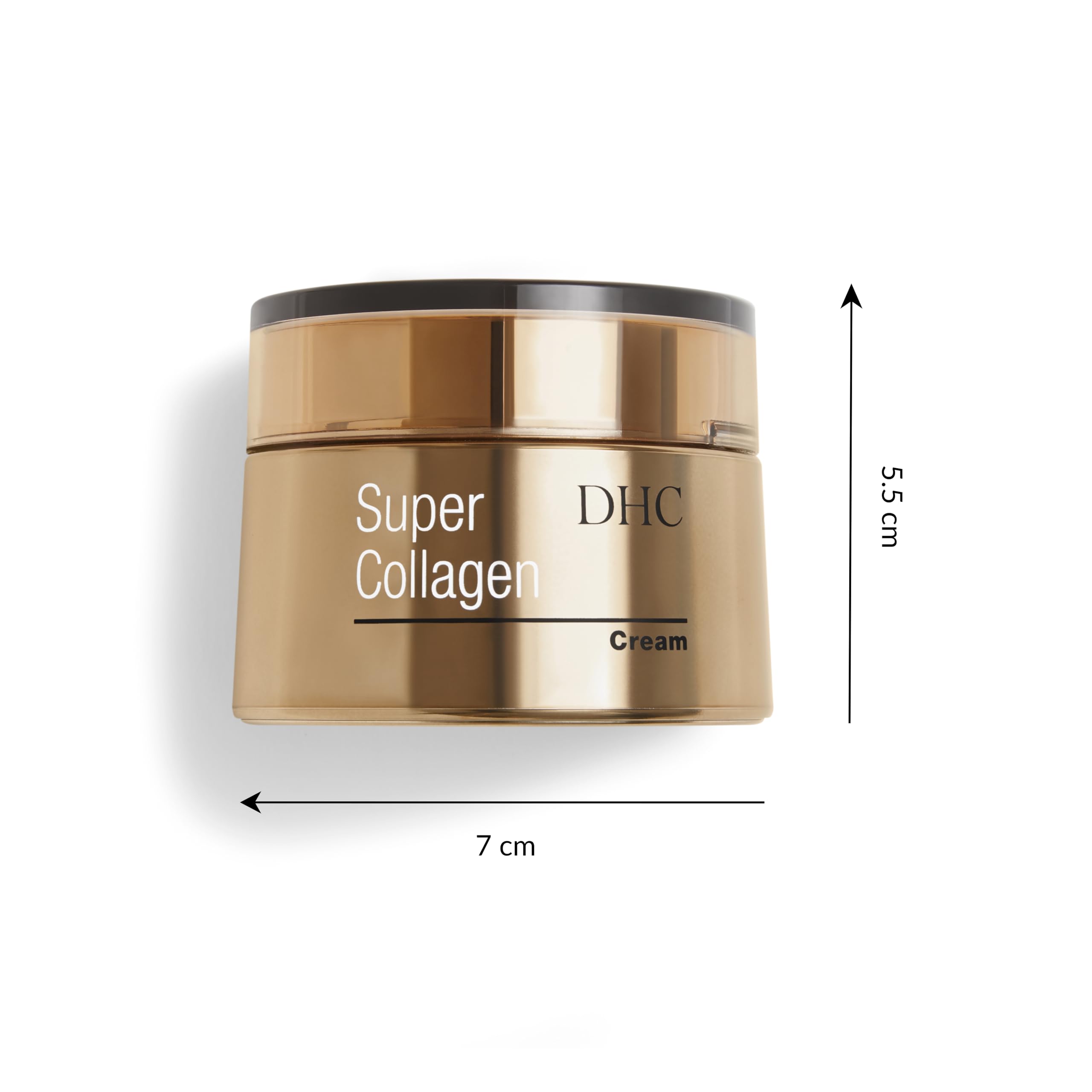 DHC Super Collagen Cream fragrance-free formula badge on packaging.