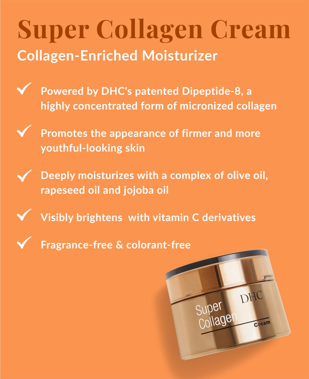 Cream texture close-up highlighting micronized collagen for a plump, youthful-looking complexion.