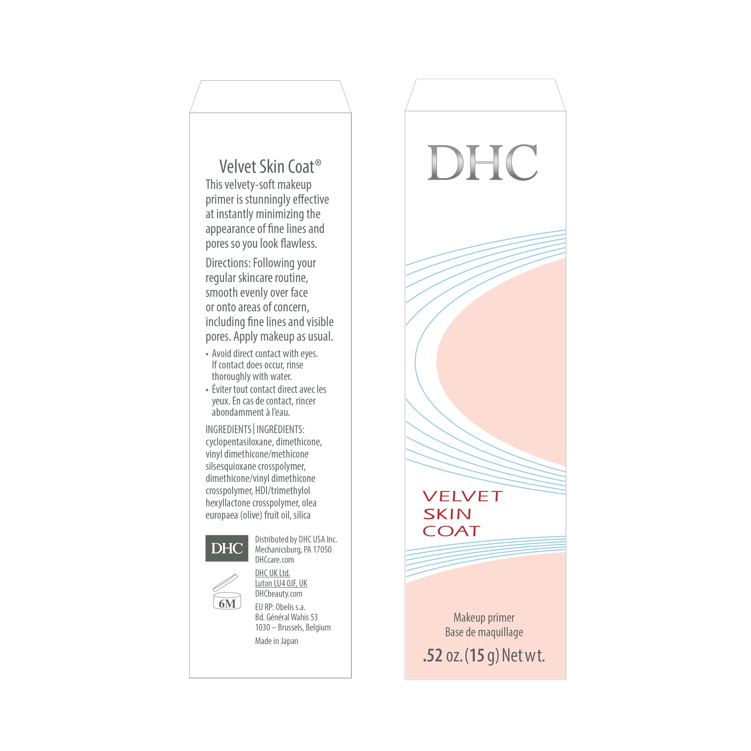 Fórmula clara y transparente de DHC Velvet Skin Coat apta para todos los tonos.