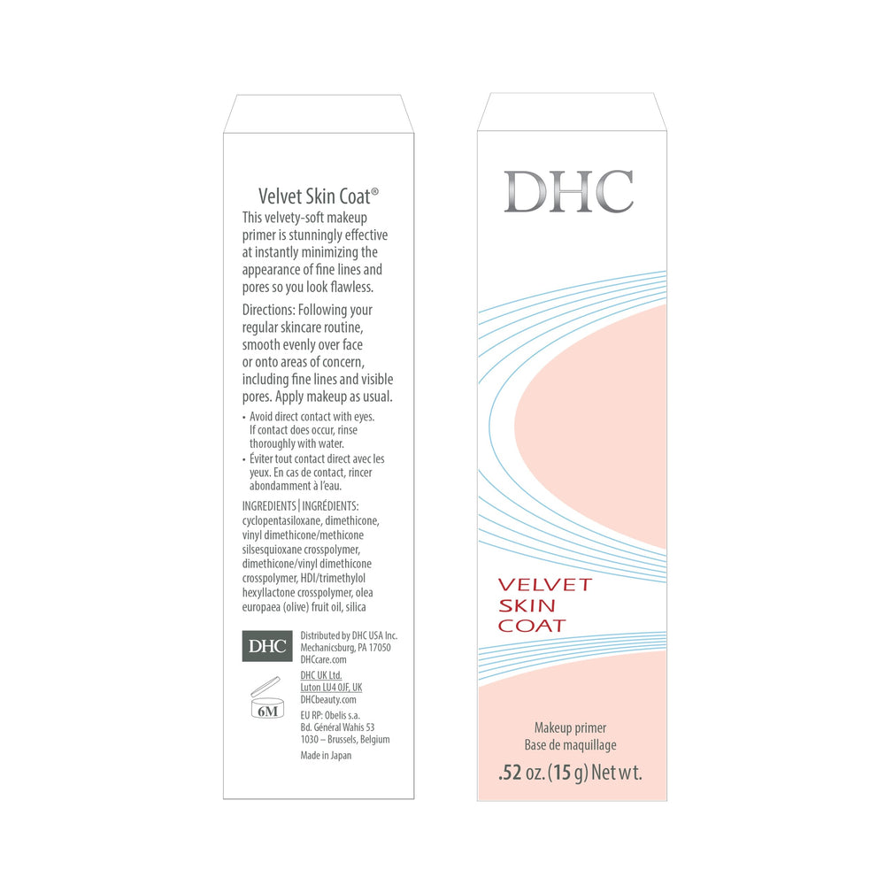 Fórmula clara y transparente de DHC Velvet Skin Coat apta para todos los tonos.