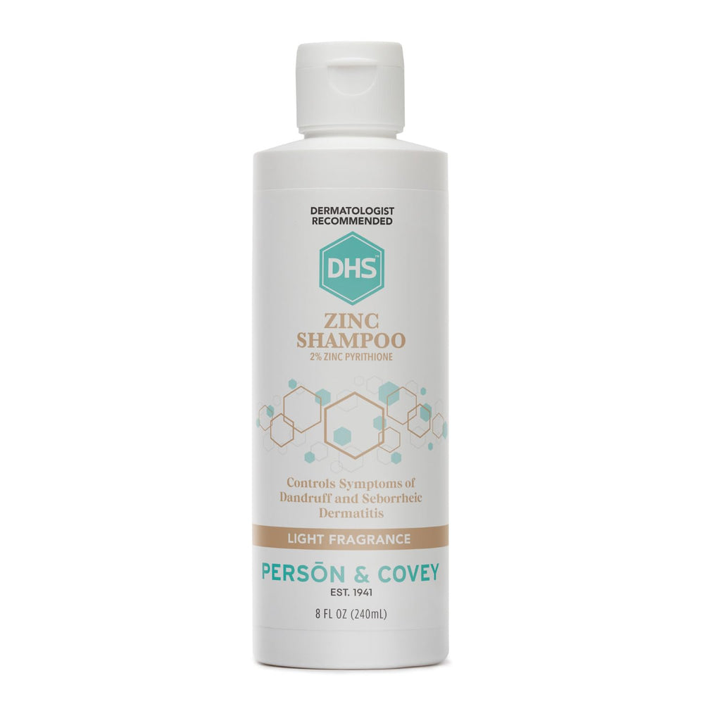 DHS Zinc Shampoo en bote, uso diario para cabello sin caspa y cuero cabelludo saludable.