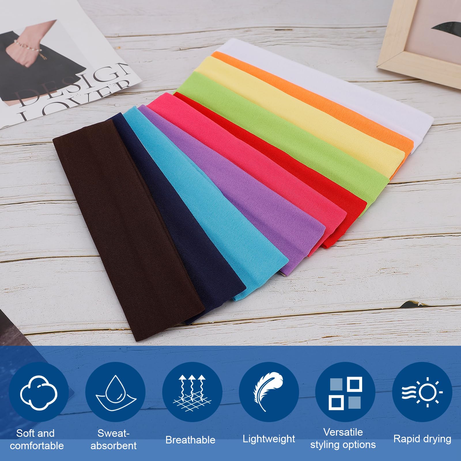 Diademas para mujer, colores variados, lavables a máquina y mantienen la forma tras lavados.