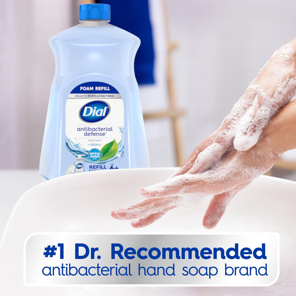 Dial aloe vera aporta hidratación durante el lavado de manos.