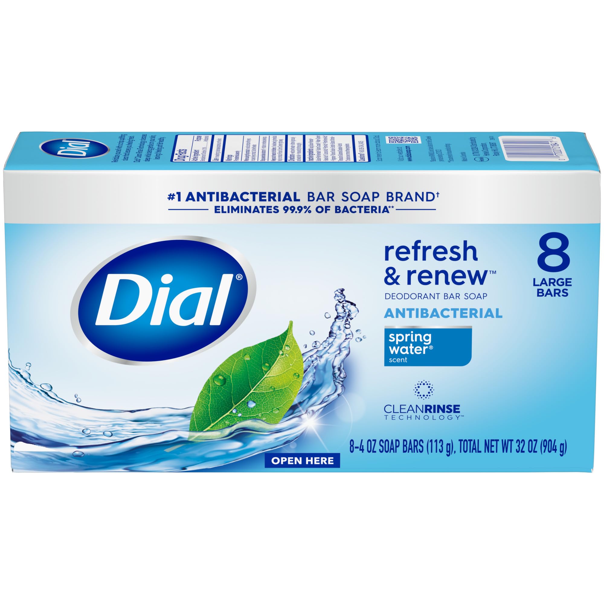 Creamy lather texture of Dial Spring Water bar soap